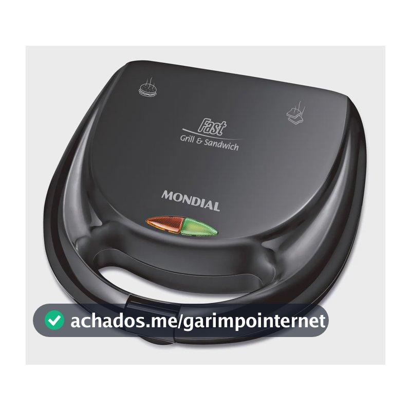 Sanduicheira Fast Grill e Sandwich Mondial 750W - S-12