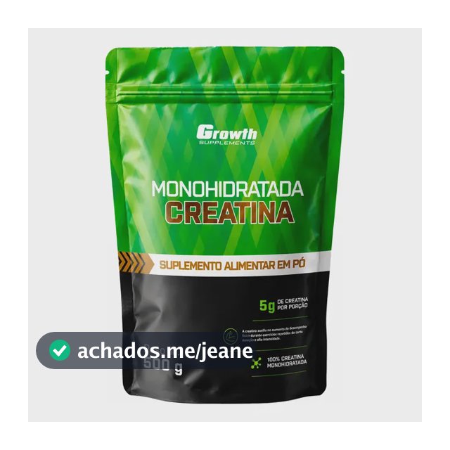 Creatina Monohidratada 500g Pouch - Growth Supplements Sem Sabor