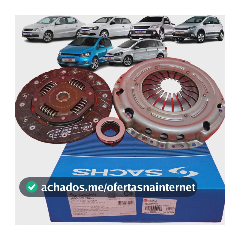 Kit Embreagem Sachs Fox Gol Golf Polo Spacefox Voyage 1.6 8v