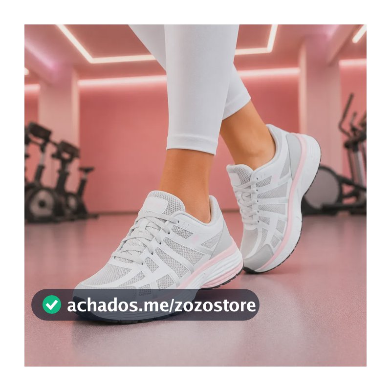 Tênis Unissex Treino Academia Sola Eva Mesh Respirável Cinza/rosa 36 Br