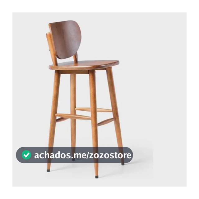 Banqueta Alta Para Cozinha Madeira Maciça Encosto 73cm Tambo