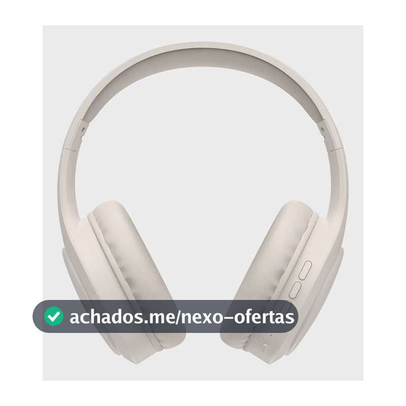 Fone De Ouvido Headphone Dapon H02d Bluetooth 5.1 Over-ear 22 Horas De Bateria Bege