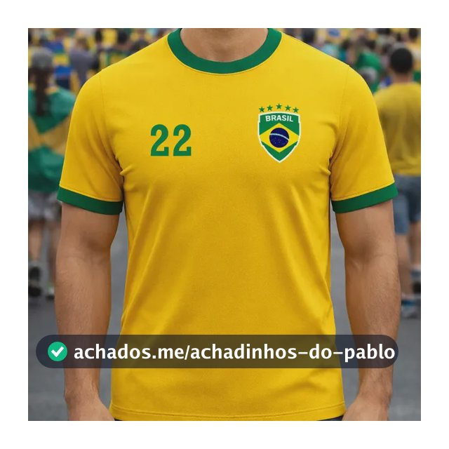 Camisa Brasil Copa Estilo Torcedor Amarela 22