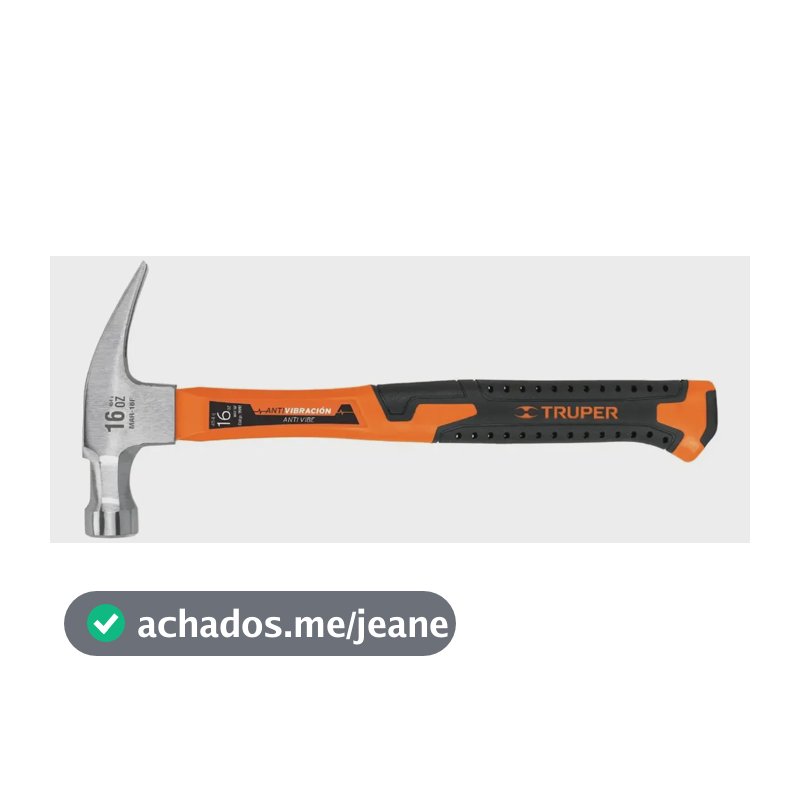 Martelo Unha Reta 16 Oz Cabo Fibra Vidro Profissional