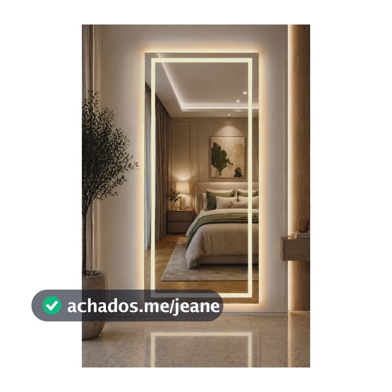 Espelho Led De Luxo Camarim 170x80 Touch Screen Sem Moldura 4000k Branco Neutro