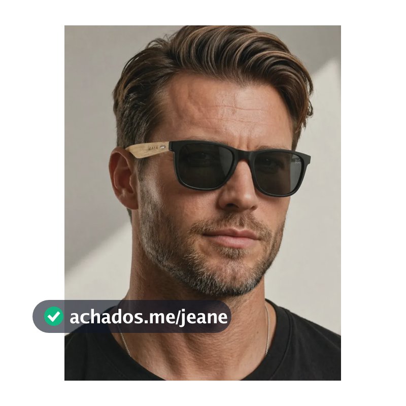 Óculos De Sol Masculino Polarizado Maya Glasses Madeira Bambu Classic Preto Premium Proteção Uv400 + Case