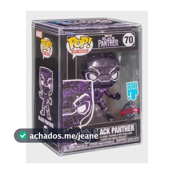 Funko Pop! Art Series Black Panther Pantera Negra Colecionável Exclusivo