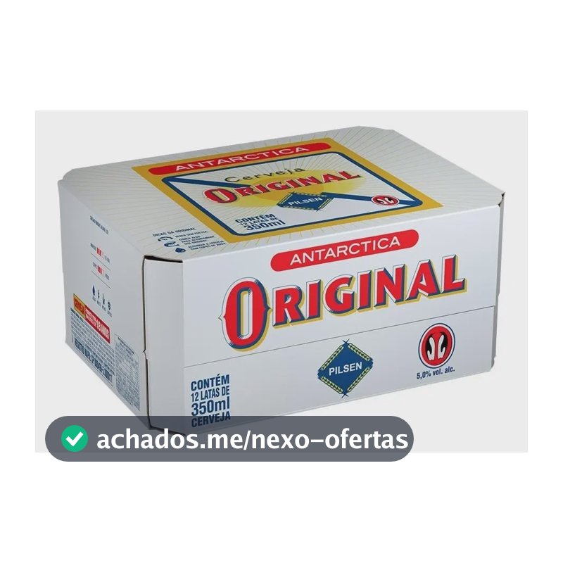 Pack Cerveja Antártica Original Pilsen Clara 350ml 12 latas