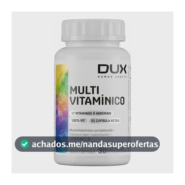 Multivitamínico - Pote 30 Cápsulas Dux Nutrition