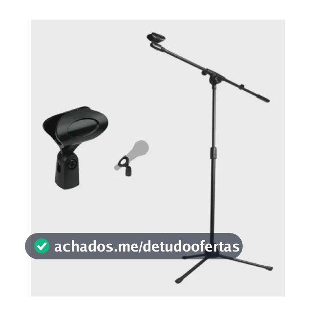 Pedestal Girafa Para Microfone Sonn Universal Ajustável Preto