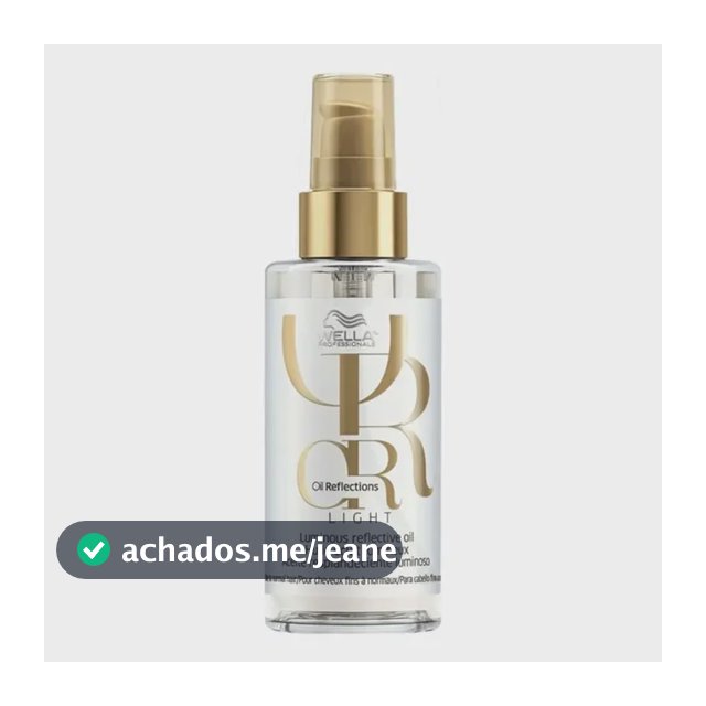 Finalizador Wella Professionals Oil Reflections Light Nutrição De 100ml 100g