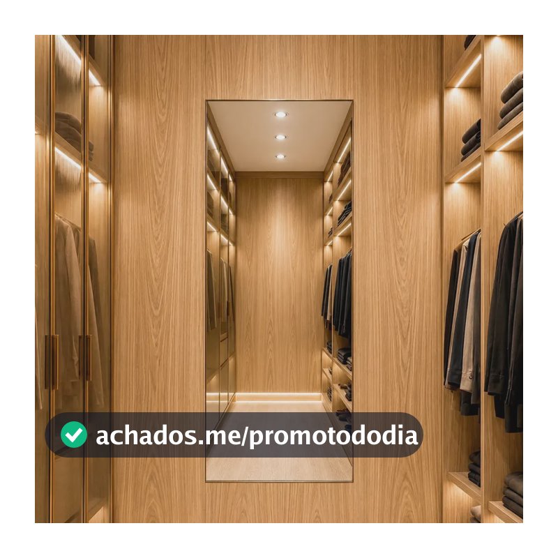 Espelho Florença 90x40cm Corpo Inteiro Grande Moderno Luxo Suporte
