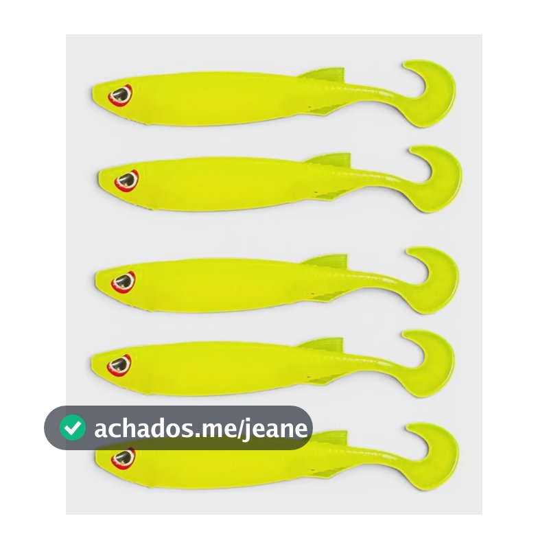 Isca Soft Shad Jejum 110 Pinnacle - Cor Amarela Amarela