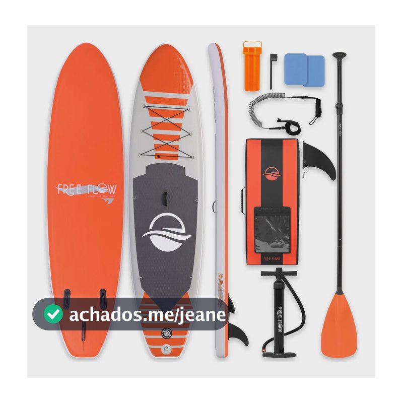 Prancha SUP Inflável SereneLife Kit 320cm Laranja
