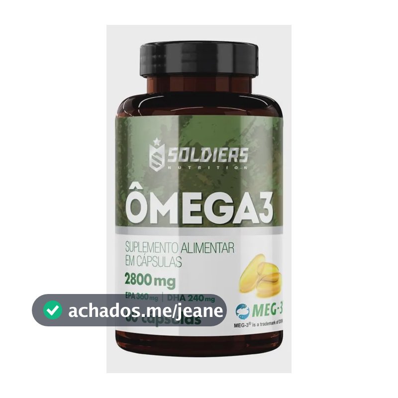 Ômega 3 2800mg 60 Cápsulas Soldiers Nutrition Coração Vitamina Sem Sabor
