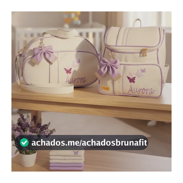Kit Bolsa Maternidade Personalizada Bordado Star - 02 Peças