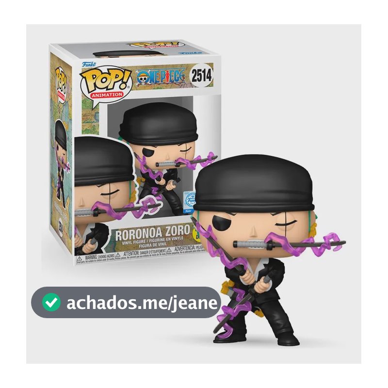Boneco Funko Pop! Exclusivo One Piece Dress Rosa Zoro (glow)