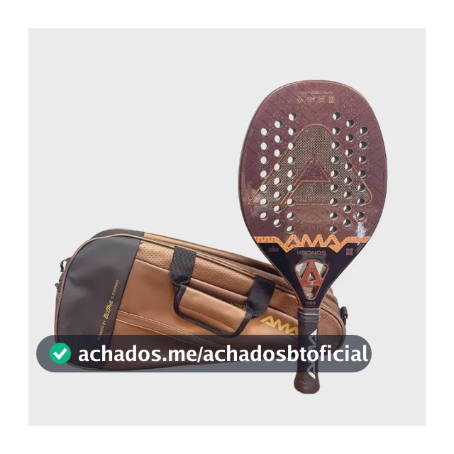 Raquete Beach Tennis Ama Kronos 6ª Geração 2026 Carbono 3k Metal Fusion Chocolate