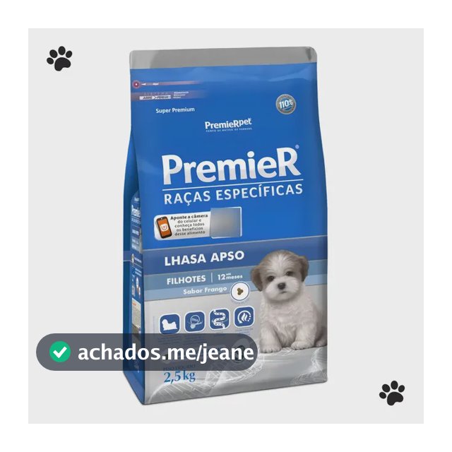 Ração Premier Lhasa Apso Filhote Raças Específicas 2,5kg