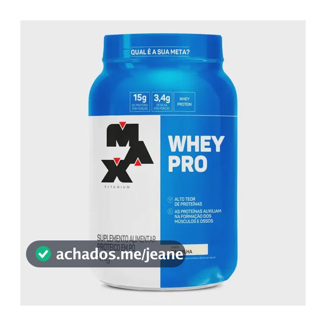 Proteína Max Titanium Whey Pro Concentrado Em Pó Sabor Baunilha X 1kg