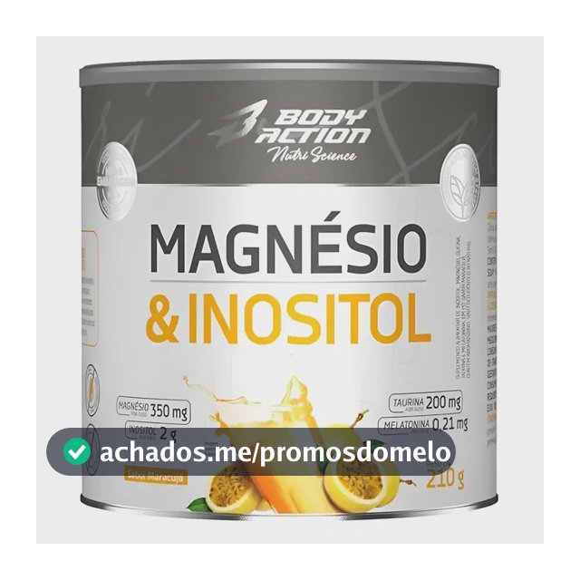 Magnésio Inositol 210g Body Action - Relaxamento Zero Açúcar