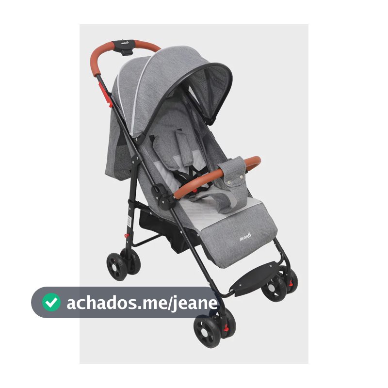 Carrinho de Bebê Compacto Leve Premium Baby Garden Avanti até 15kg Reclinável com Cinto 5 Pontos, Capota com Visor, Rodas Giratórias e Cesto Porta-Objetos