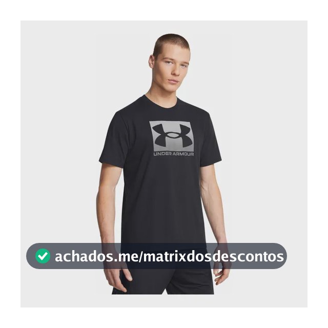 Camiseta Masculino Boxed Sports Under Armour Bkpgry Logo Under Armour M Liso