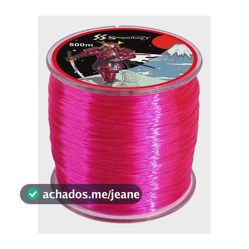 Linha De Pesca 500m Monofilamento Náilon Linha Sougayilang Rosa 0.40mm/30.0lb