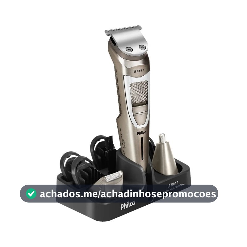 Aparador de Pelos Philco Multigroom 8 Em 1 Pap16 Cor Chumbo