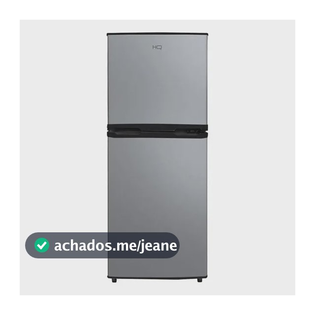Geladeira Compacto Hq 140l Duplex Defrost Pt/cz Hq-140rdf Preto/cinza 110v