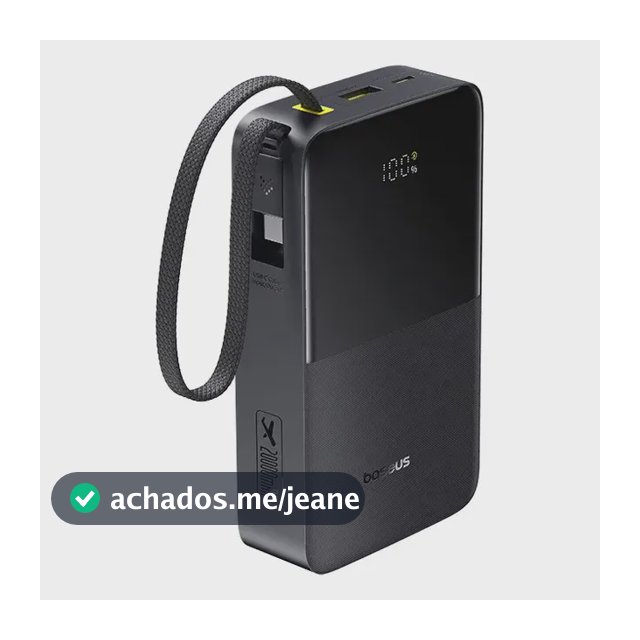 Power Bank Baseus Turbo Bipow2 Pro 20000mah 22.5w Cor Preto