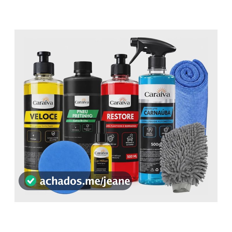 Kit Para Lavar Carro Cera Pretinho Silicone Cheirinho Pano