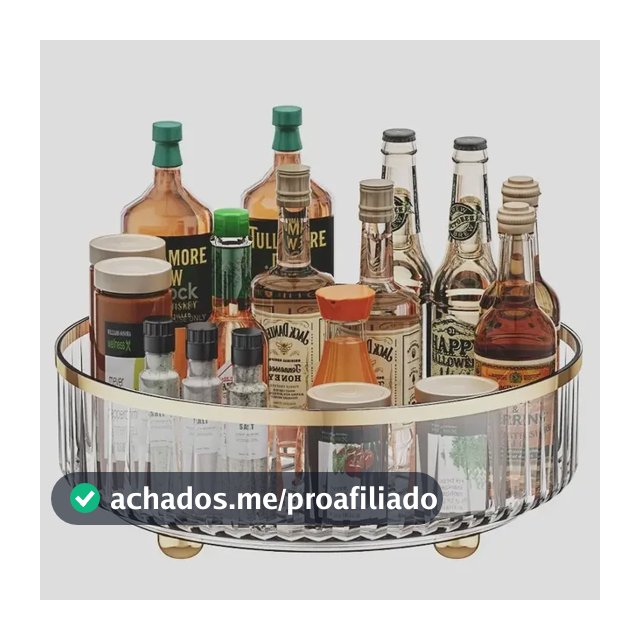 Organizador Geladeira Maquiagem Giratório Armário Multiuso