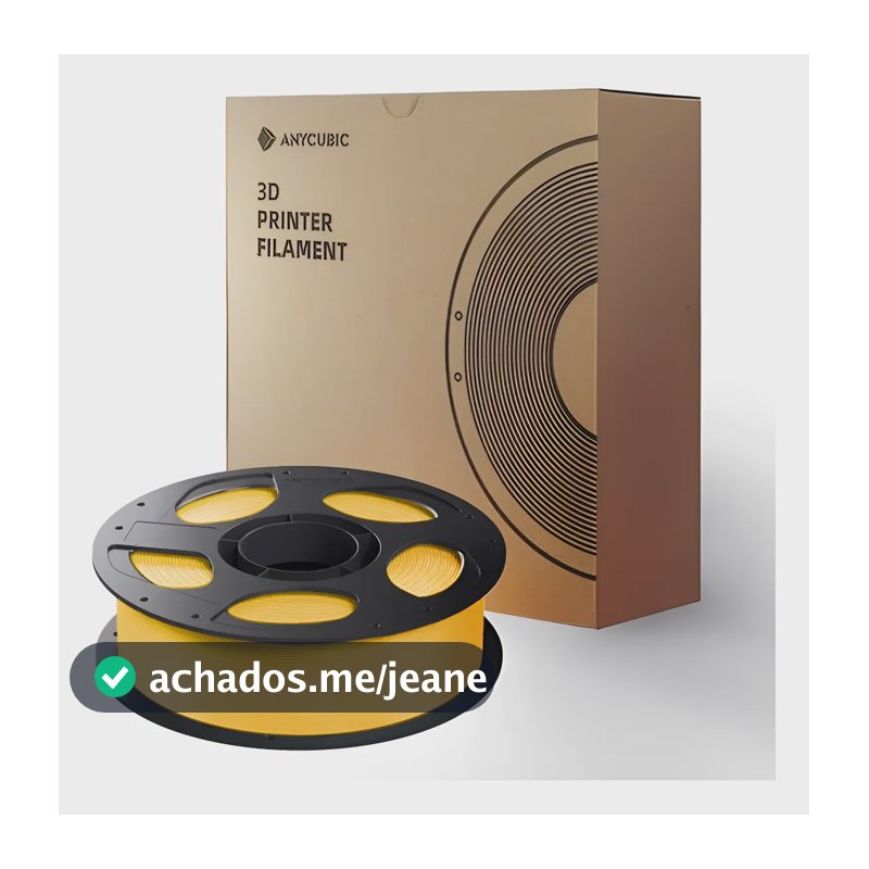 Filamento Petg Impressora 3d Anycubic 1kg 1,75mm Amarelo