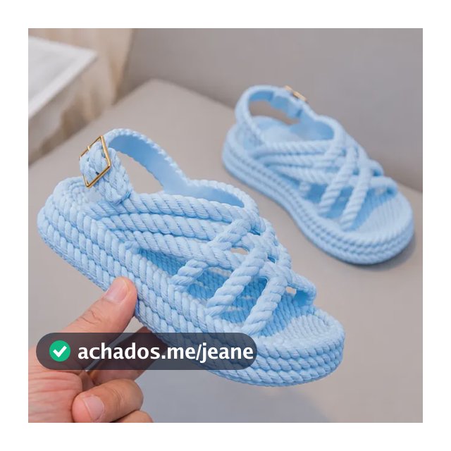 Sandália Infantil Feminina Meninas Baby Confortável Trançada