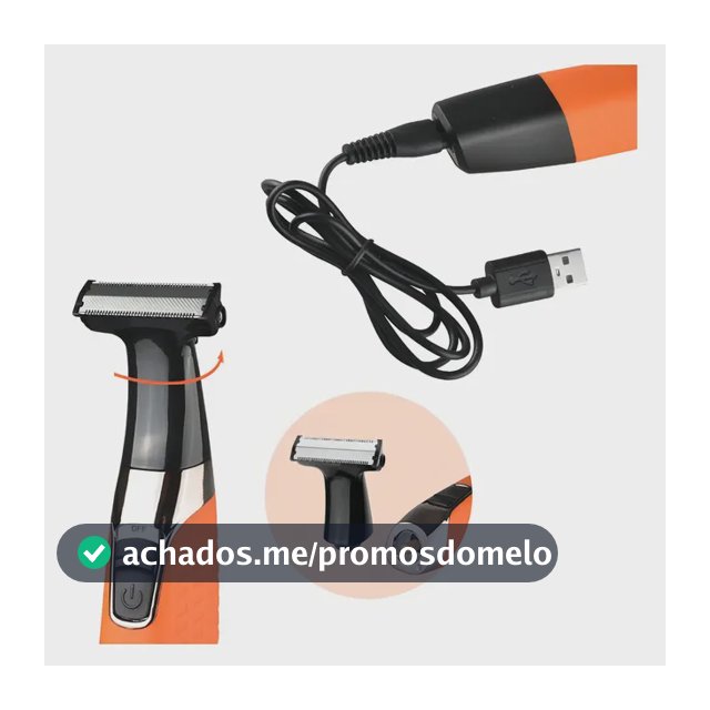 Maquininha 3 Em 1 Kemei KM-1910 Aparador Pelo Corpo Água Resistente