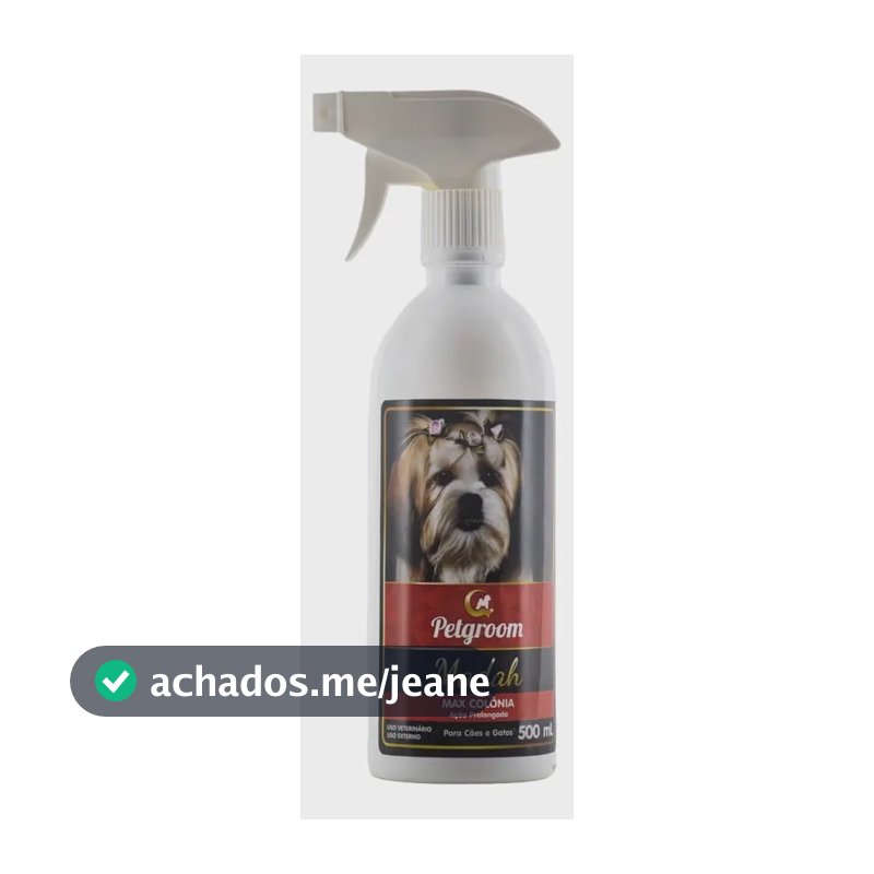 Colônia Antialérgica Petgroom Cães Gatos 500ml Fragrância Madah