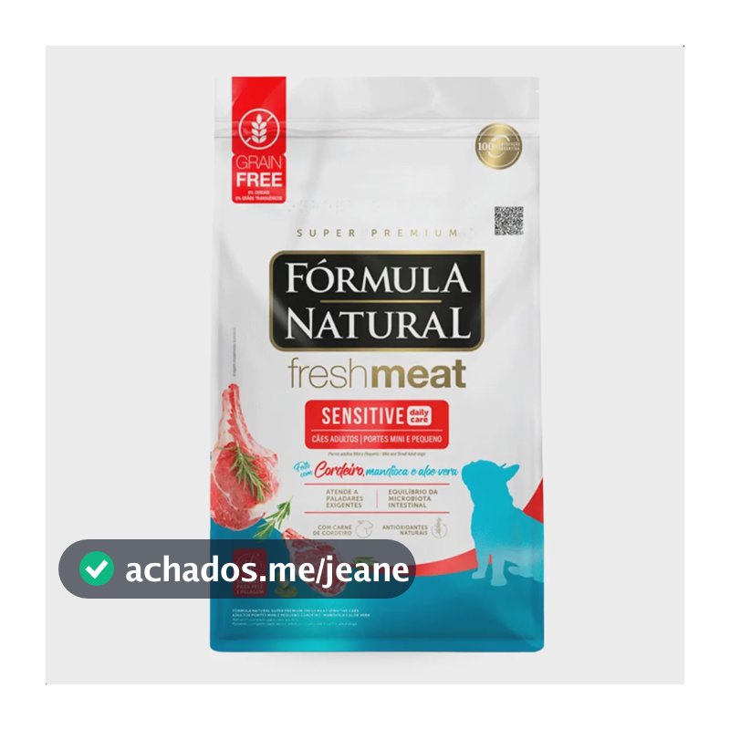 Ração Fórmula Natural Adulto Fresh Meat Sensitive 2,5 Kg