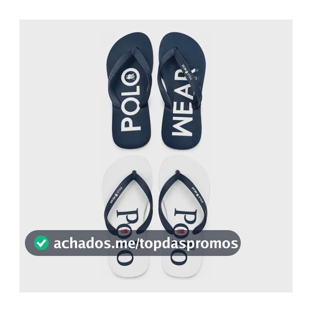 Kit 2 Chinelos Estampados Polo Wear Branco-marinho