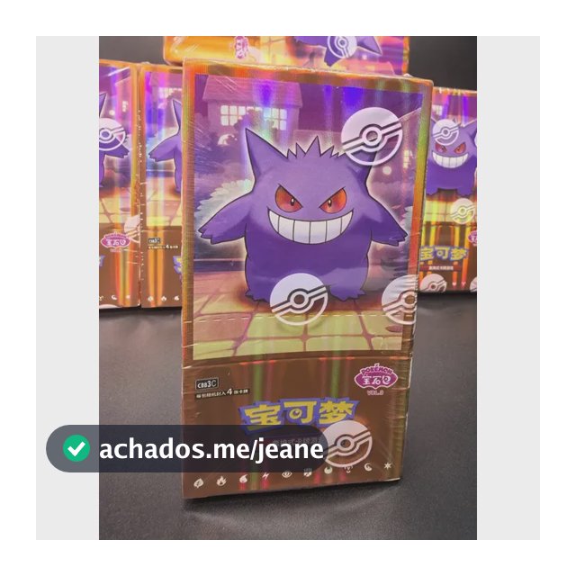 Pokémon TCG Gem Pack Vol. 3 Gengar Chinês Booster Box 72 Cartas