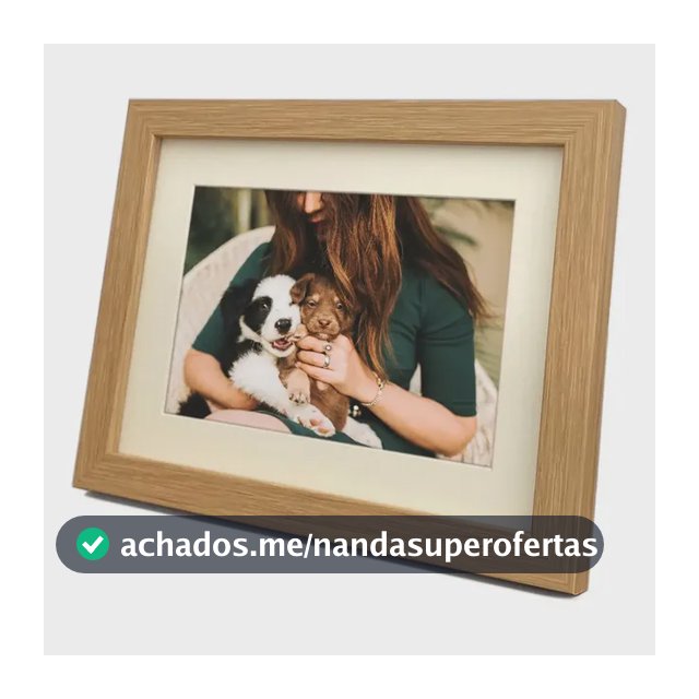 Porta Retrato 10x15 Moldura Dupla Madeira E Branco Miami