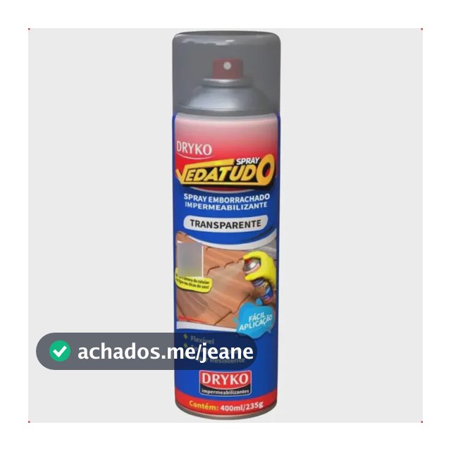 Spray Vedatudo Vazamentos De Agua Reparo Telha Laje Calha Transparente 400ml