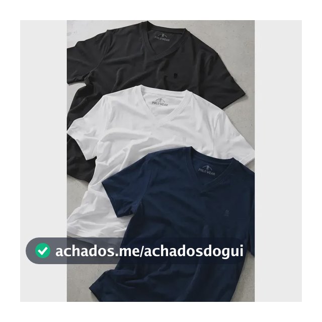 Kit 3 Camisetas Gola V Polo Wear
