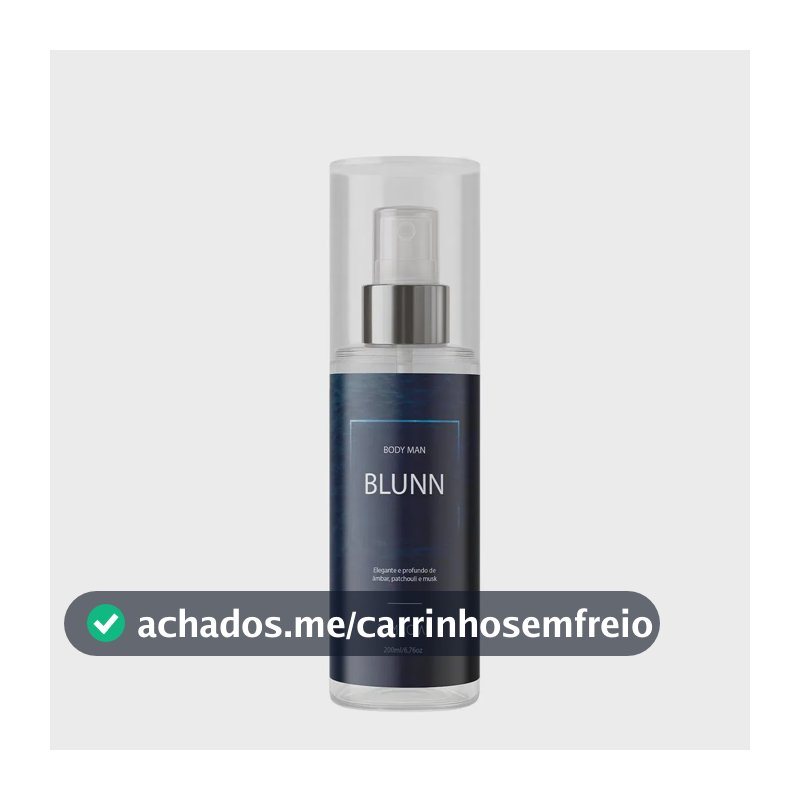 Body Splash Masculino Blunn 200ml By Primacial - Perfume Floral Cítrico