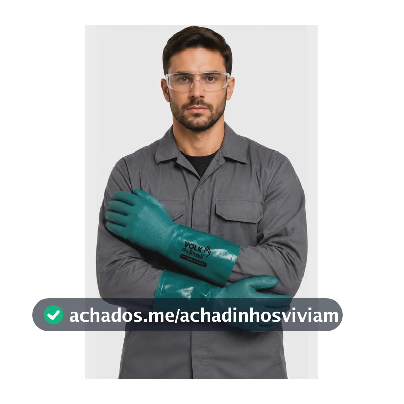 Luva De Pvc Cano Forrada Punho 26cm Química Esgoto Epi Verde Verde-escuro