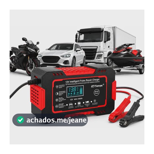 Carregador Inteligente De Bateria Automotiva 12v 6a Bivolt Recupera Baterias 4ah A 100ah Indobest Todos Veículos Moto Carro Caminhão Barco Todos Veículos Recupera Baterias 4ah A 100ah