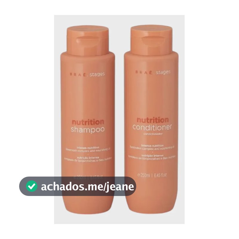 Kit Braé Stages Nutrition Shampoo E Condicionador - 2x250ml