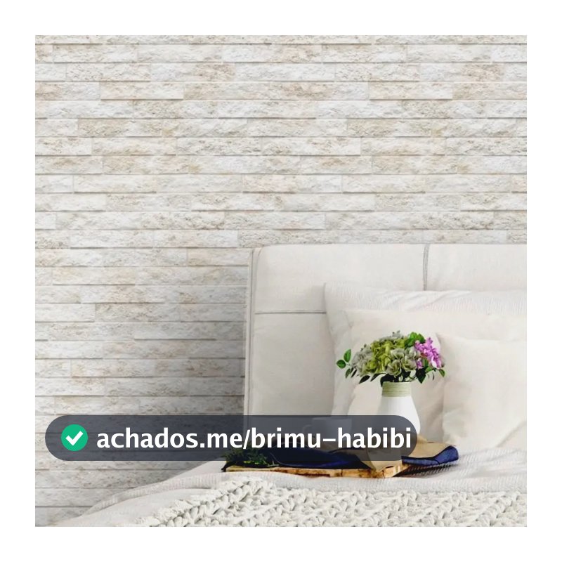 Papel Parede Adesivo 3d Lavável Pedra Canjiquinha Branco Com Tons De Marrom E Begê
