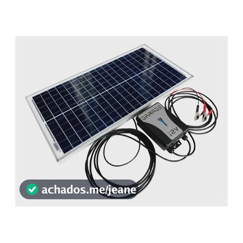 Carregador Mantenedor Bateria 12v Com Painel Solar De 30w Garra