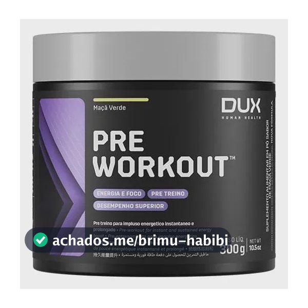 Pré Treino - Pre Workout Dux Nutrition 300g Sabor Maçã verde